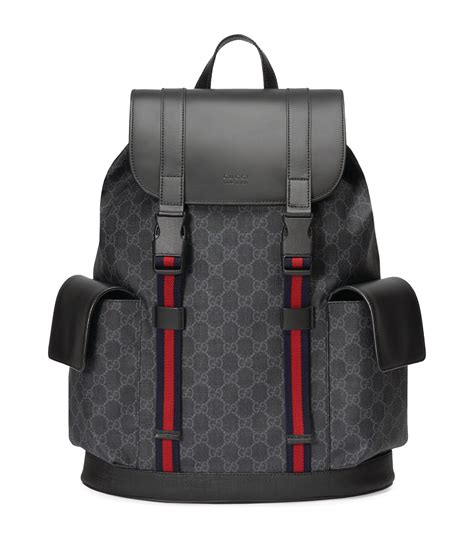 men's gucci book bag|black Gucci backpack men's.